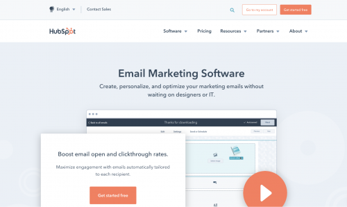 hubspot email marketing tool