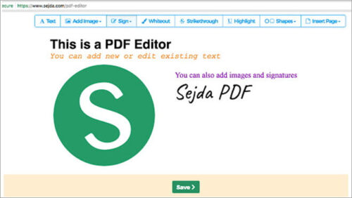Sejda PDF Editor