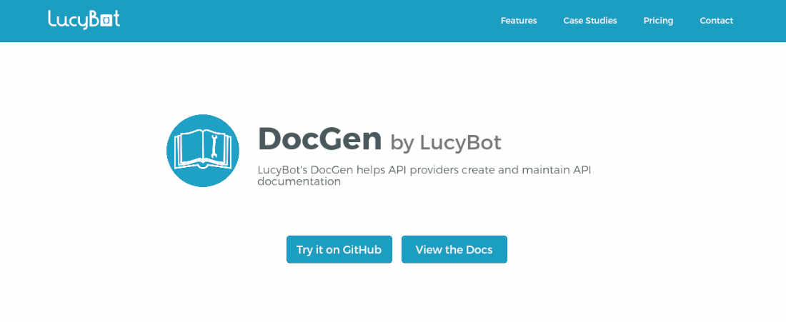 Lucy Bot Doc Gen API Doc Tool Website Snapshot